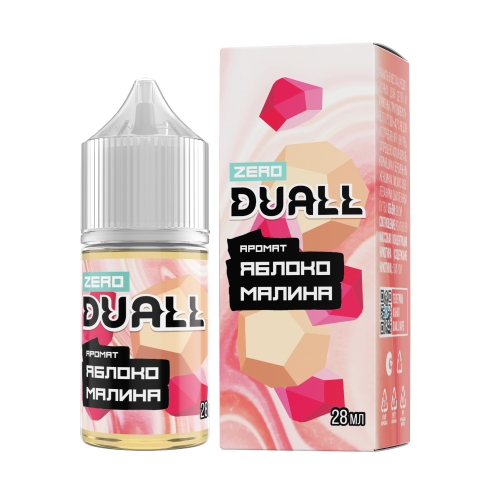 DUALL ZERO с ароматом яблока и малины, 28 мл, содержание никотина: 0 мг/см3