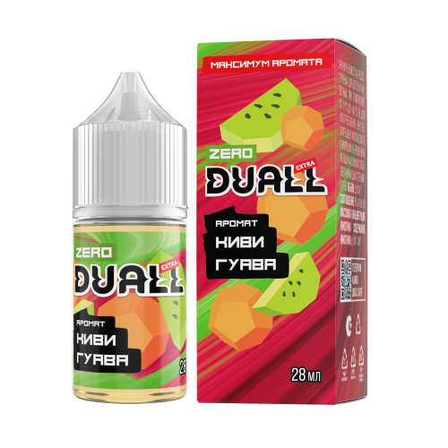DUALL EXTRA ZERO с ароматом киви и гуавы, 28 мл, содержание никотина: 0 мг/см3