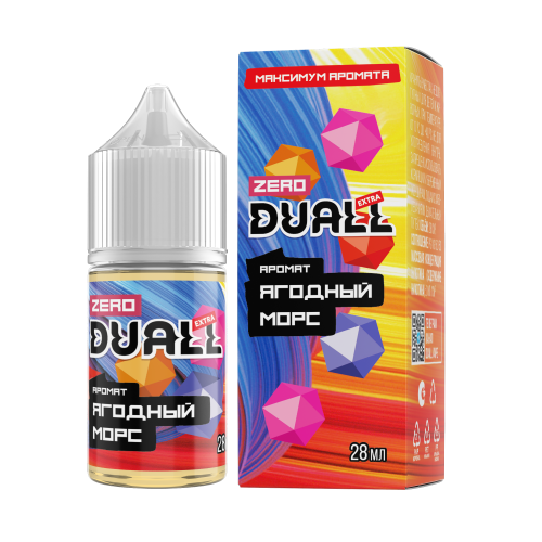 DUALL EXTRA ZERO с ароматом ягодного морса, 28 мл, содержание никотина: 0 мг/см3