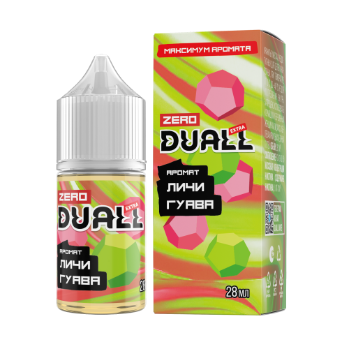 DUALL EXTRA ZERO с ароматом личи и гуавы, 28 мл, содержание никотина: 0 мг/см3