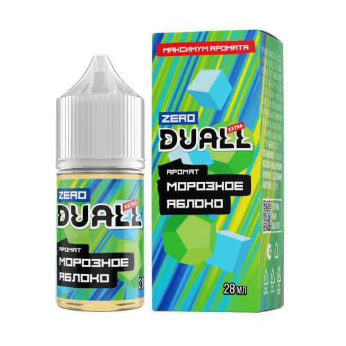 DUALL EXTRA ZERO с ароматом морозного яблока, 28 мл, содержание никотина: 0 мг/см3
