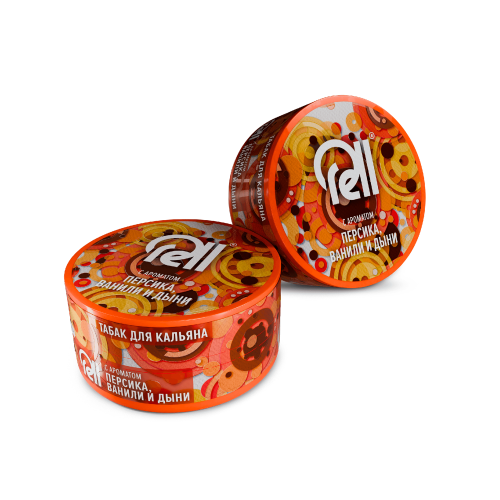 Табак для кальяна RELL с ароматом Персика, ванили и дыни (25г.)